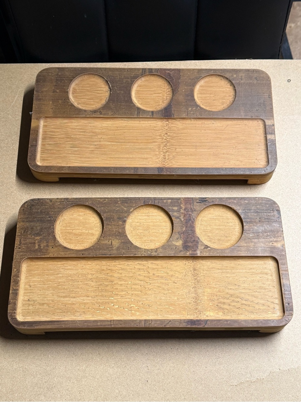 Solid Wood Drink Serving Boards (PAIR)